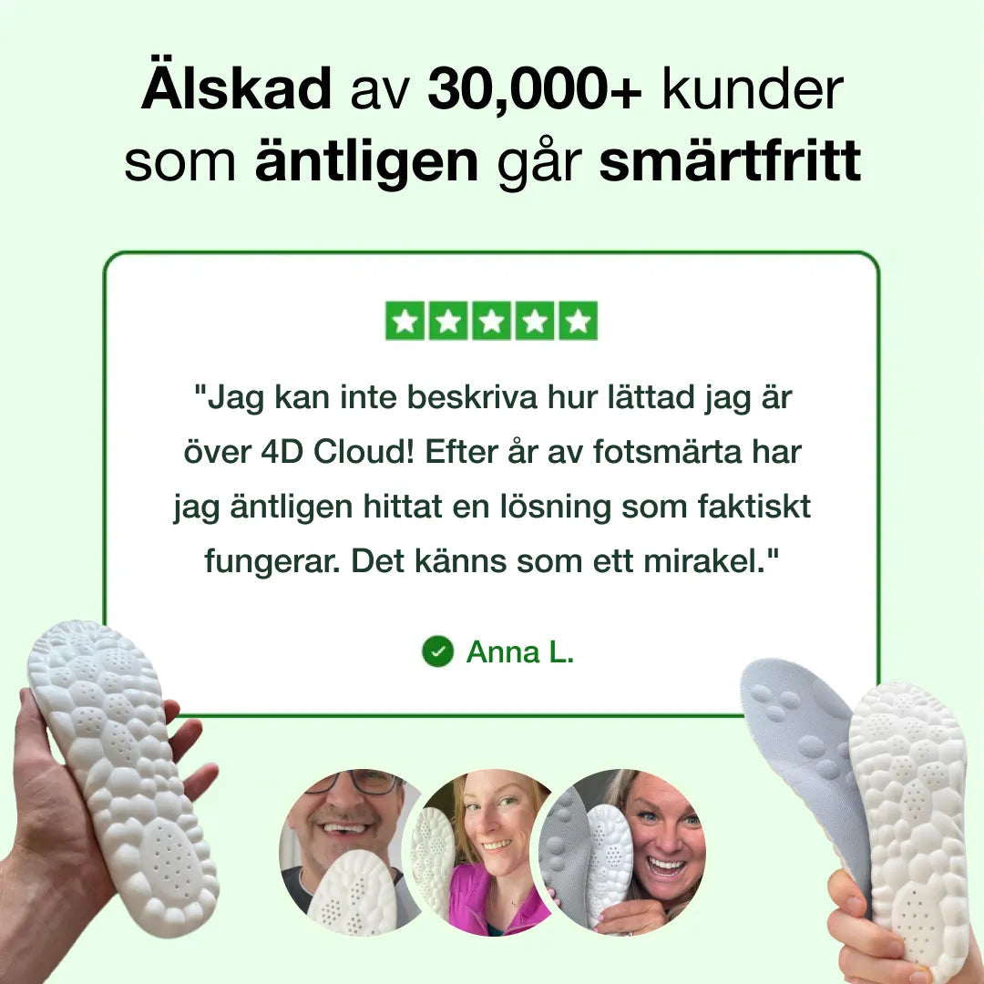 4D Cloud | Ortopediska Innersulor med Ergonomisk Design | Lindring av Fotbesvär för Aktiv Livsstil 4