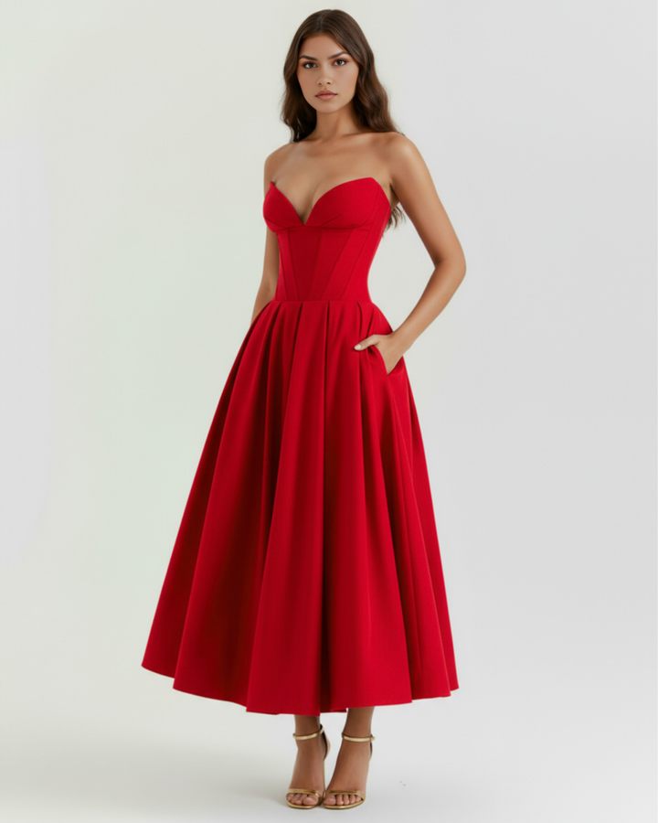 Sophia | Elegant Voluminös Klänning Lissandra.se