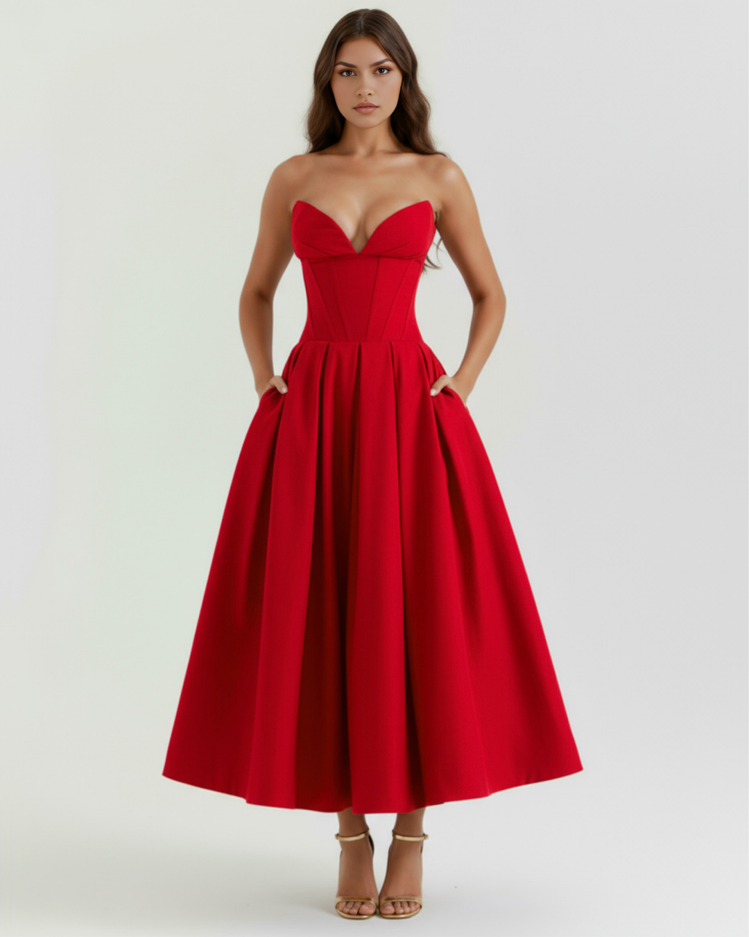 Sophia | Elegant Voluminös Klänning Lissandra.se