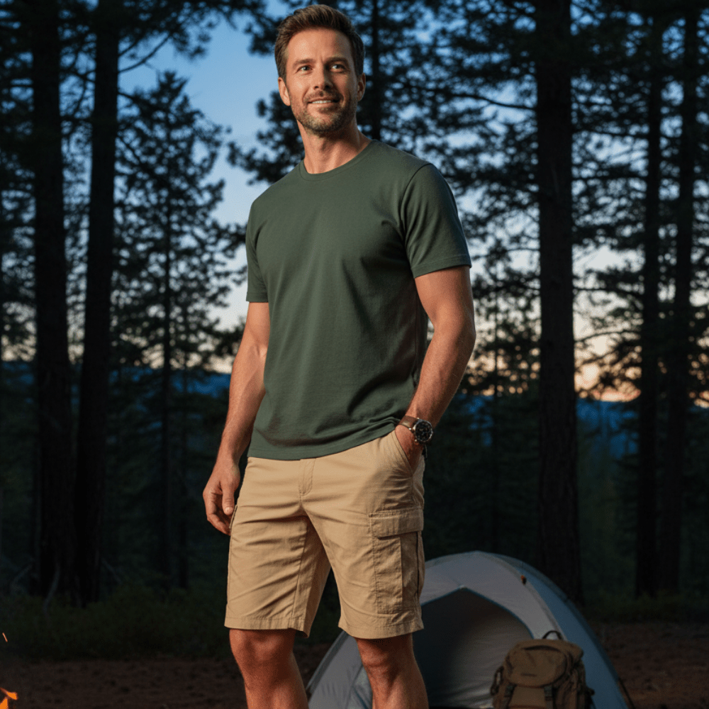 Aktiva Peaks | Cargo Shorts i Bomull med Sex Fickor | Andningsbar Design för Utomhusaktiviteter 1