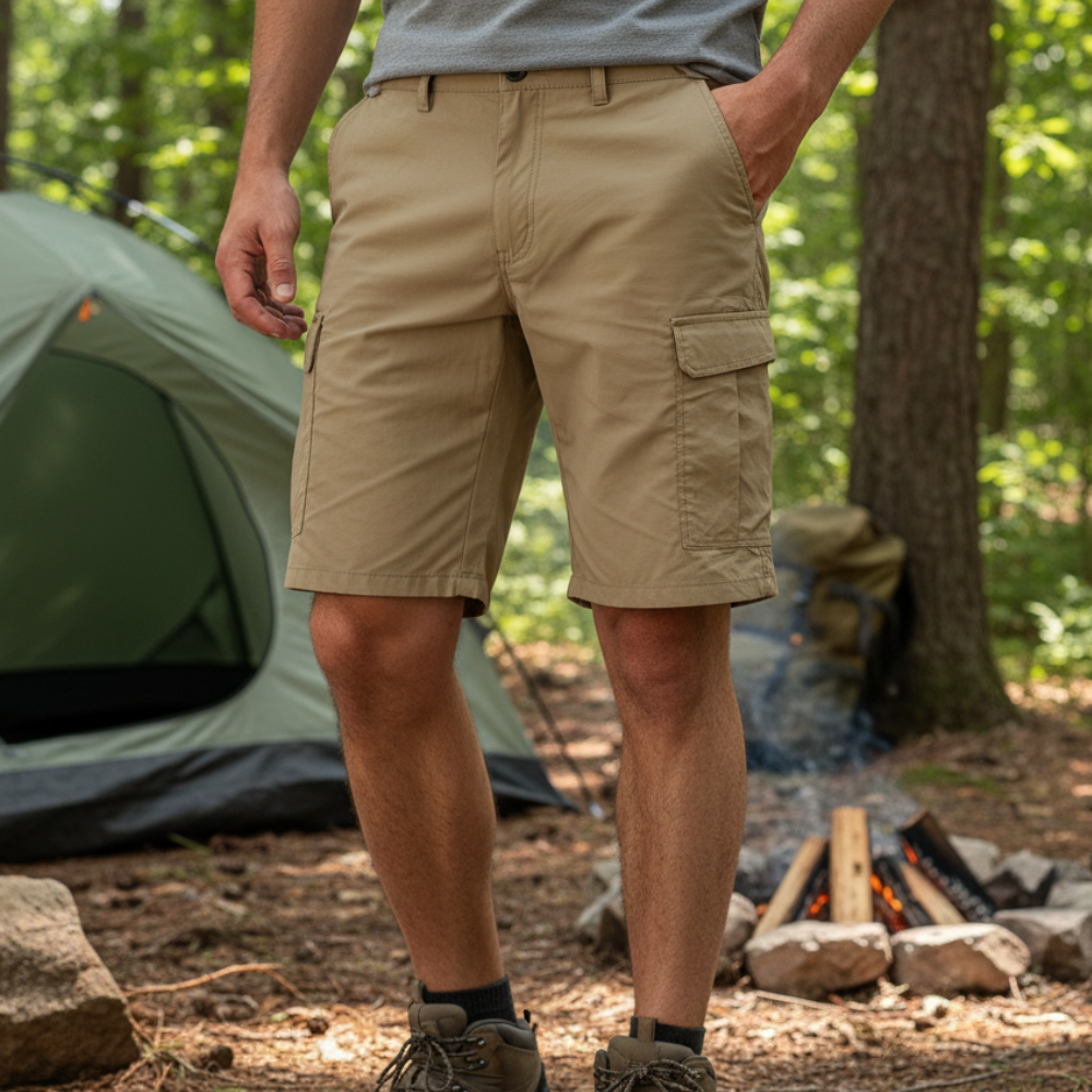Aktiva Peaks | Cargo Shorts i Bomull med Sex Fickor | Andningsbar Design för Utomhusaktiviteter 5