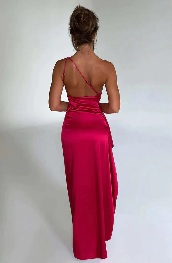 Ava | Elegant Draperad Maxiklänning Dam med Enaxlad Design 6