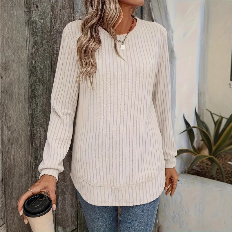 Ava | Elegant Långärmad Pullover för Vårens Garderob 1