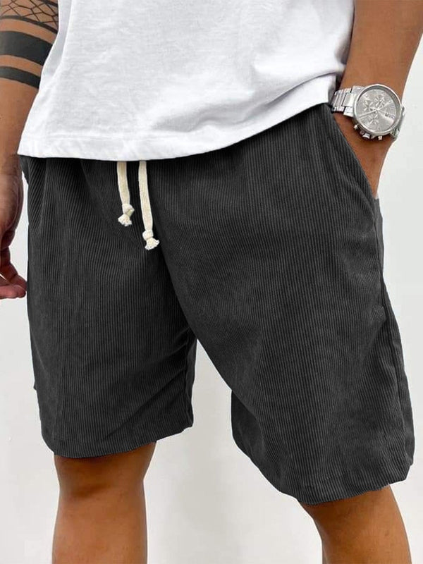 Casual Vårstil | Stretchshorts för Män med Mjuk Ribbad Textur | Avslappnad Passform för Komfortabla Dagar 2
