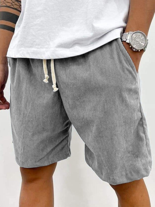 Casual Vårstil | Stretchshorts för Män med Mjuk Ribbad Textur | Avslappnad Passform för Komfortabla Dagar 3