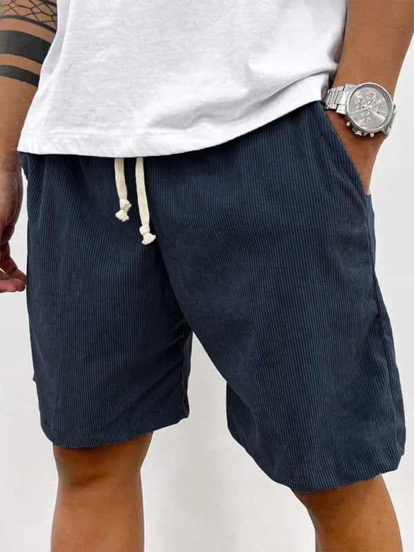 Casual Vårstil | Stretchshorts för Män med Mjuk Ribbad Textur | Avslappnad Passform för Komfortabla Dagar 4