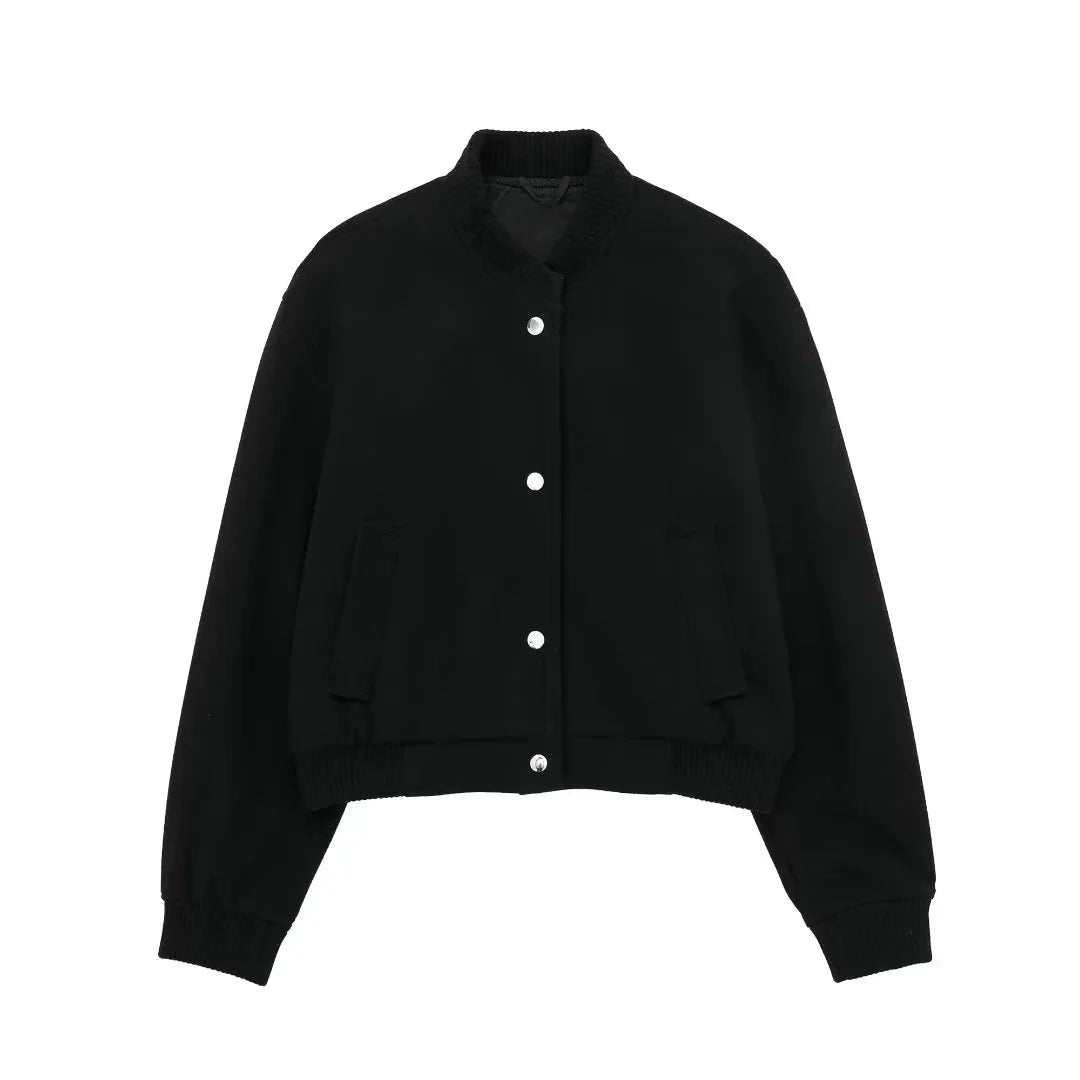 Cropped Bomberjacka Dam | Sportig Design i Lätt Material för Trendig Komfort 3