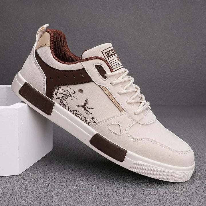 Ethan | Trendiga Sneakers Herr med Våg- och Fågelsgrafik Lissandra.se