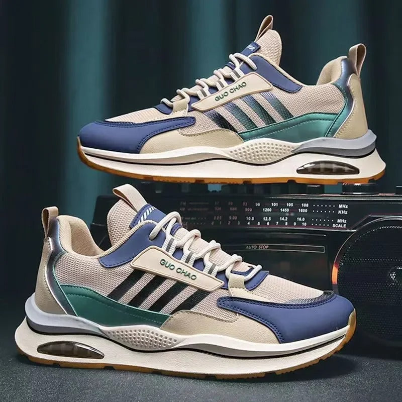 Dynamiska Sneakers Män | Flerfärgad Design med Chunky Sula | Stabilitet och Komfort för Aktiv Livsstil 0