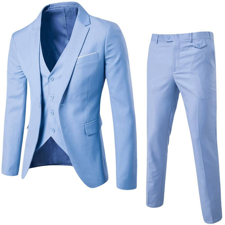 Elegant 3-delad Kostym Herr med Skräddarsydd Kavaj och Väst | Perfekt för Formella Evenemang 7