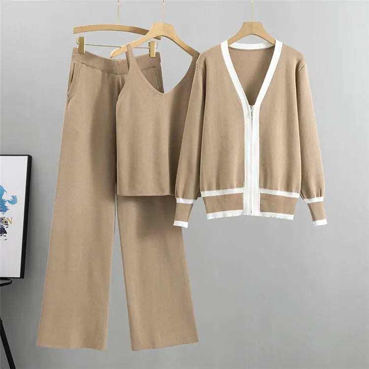 Elegant 3-delat Set för Kvinnor med Mjukt Tyg och Chic Design | Komfortabel och Avslappnad Passform 3