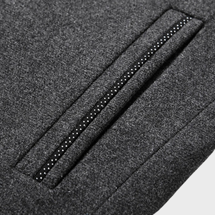Elegant Affärsrock för Män med Stativkrage och Sidofickor | Mångsidig Design för Kontor och Fritid 6