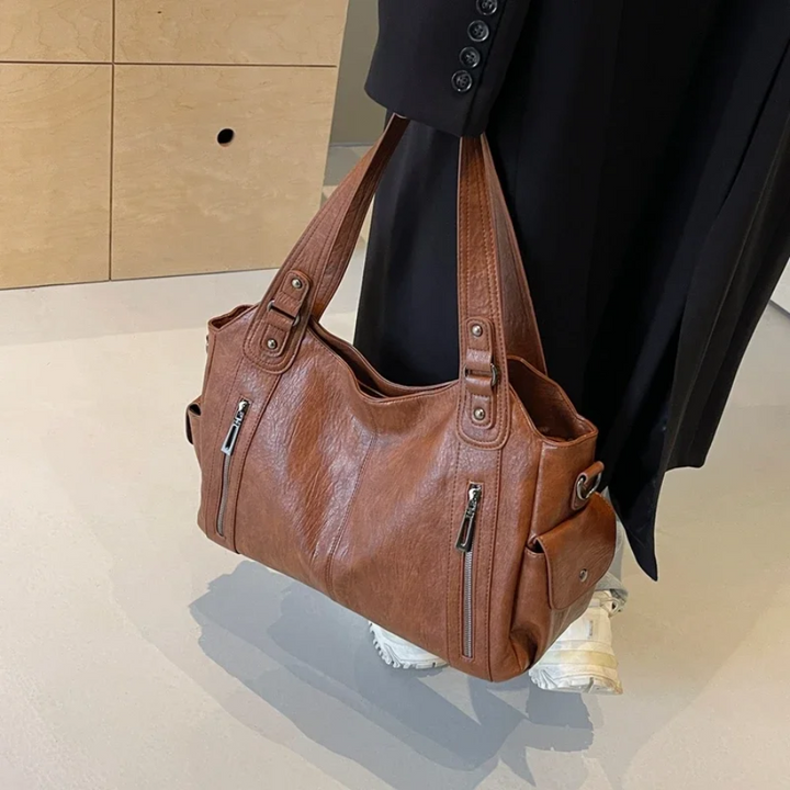 Elegant Axelväska Dam | Zip Top Design med Avtagbar Crossbody-rem | Praktisk Vardagshandväska för Mångsidig Användning 5