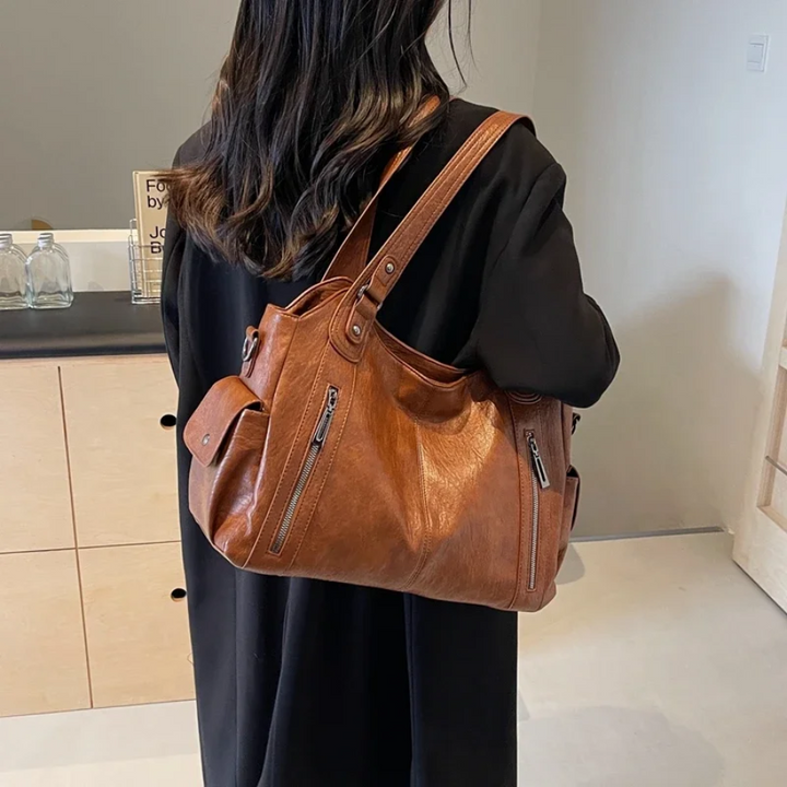 Elegant Axelväska Dam | Zip Top Design med Avtagbar Crossbody-rem | Praktisk Vardagshandväska för Mångsidig Användning 6