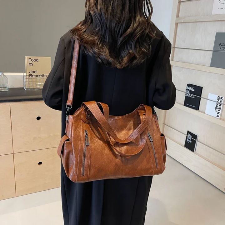Elegant Axelväska Dam | Zip Top Design med Avtagbar Crossbody-rem | Praktisk Vardagshandväska för Mångsidig Användning 7