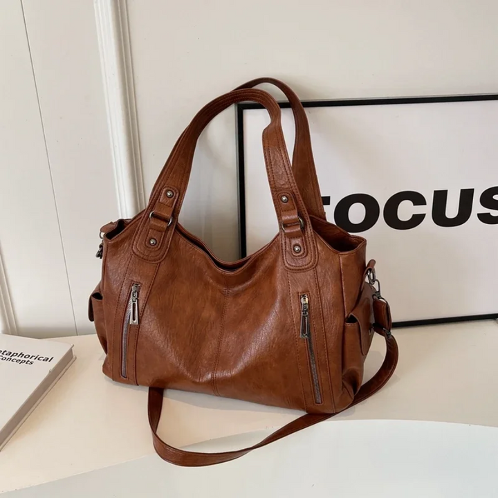 Elegant Axelväska Dam | Zip Top Design med Avtagbar Crossbody-rem | Praktisk Vardagshandväska för Mångsidig Användning 8