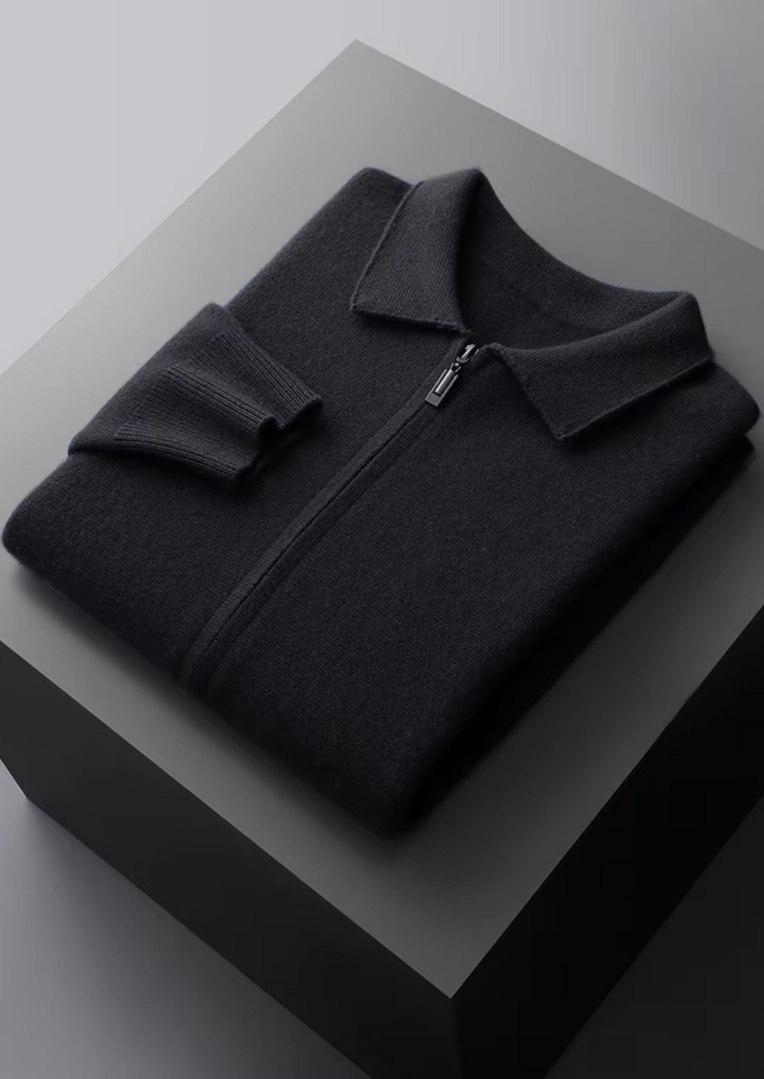 Elegant Cardigan med Dragkedja och Krage för Män | Mångsidig All-Säsongsplagg 10