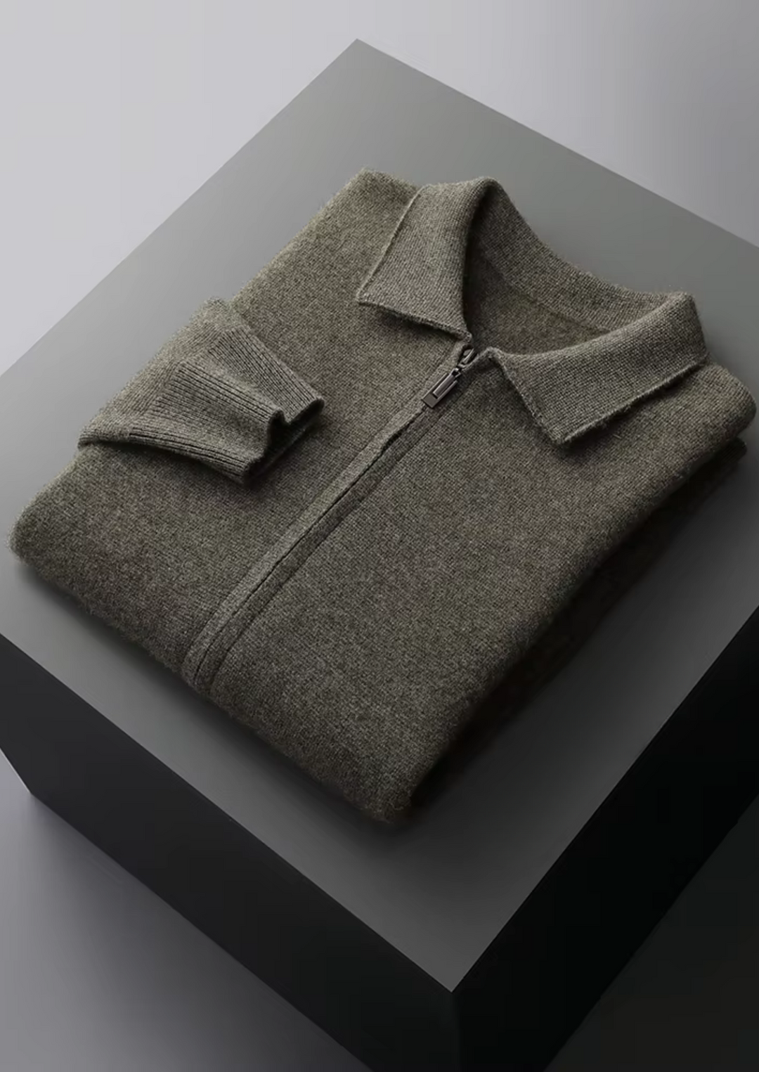 Elegant Cardigan med Dragkedja och Krage för Män | Mångsidig All-Säsongsplagg 11