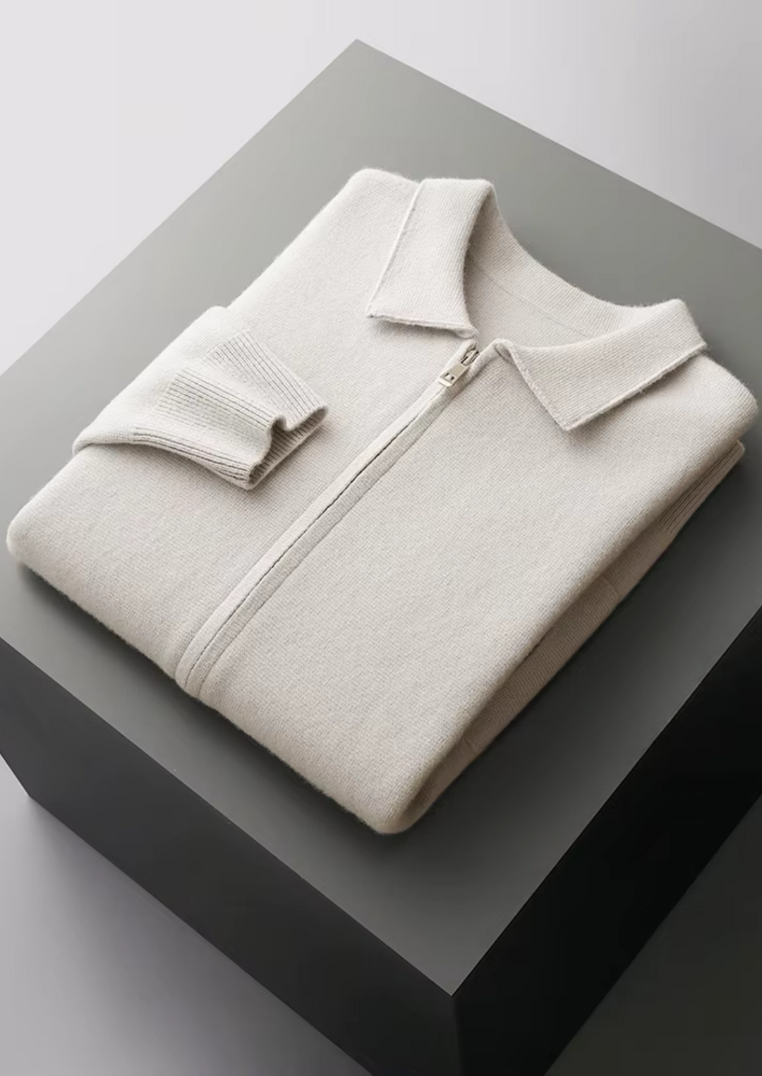 Elegant Cardigan med Dragkedja och Krage för Män | Mångsidig All-Säsongsplagg 12