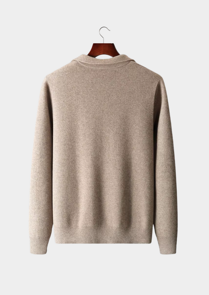 Elegant Cardigan med Dragkedja och Krage för Män | Mångsidig All-Säsongsplagg 2