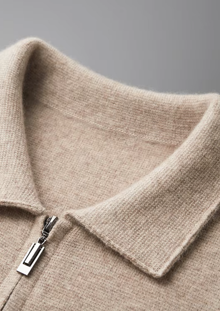 Elegant Cardigan med Dragkedja och Krage för Män | Mångsidig All-Säsongsplagg 3