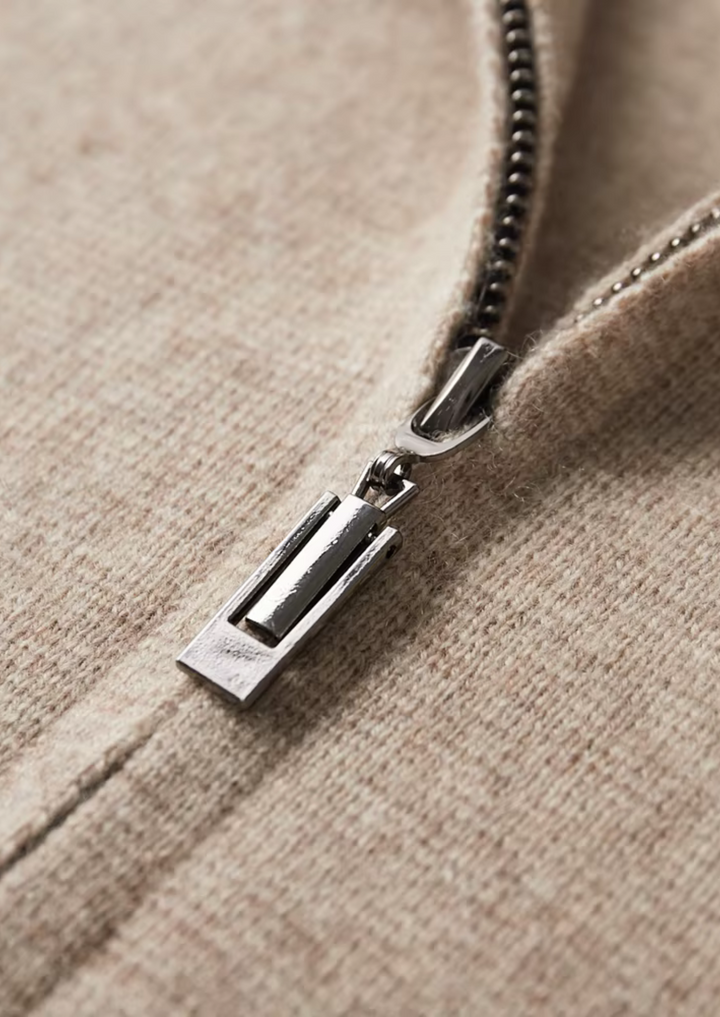 Elegant Cardigan med Dragkedja och Krage för Män | Mångsidig All-Säsongsplagg 4