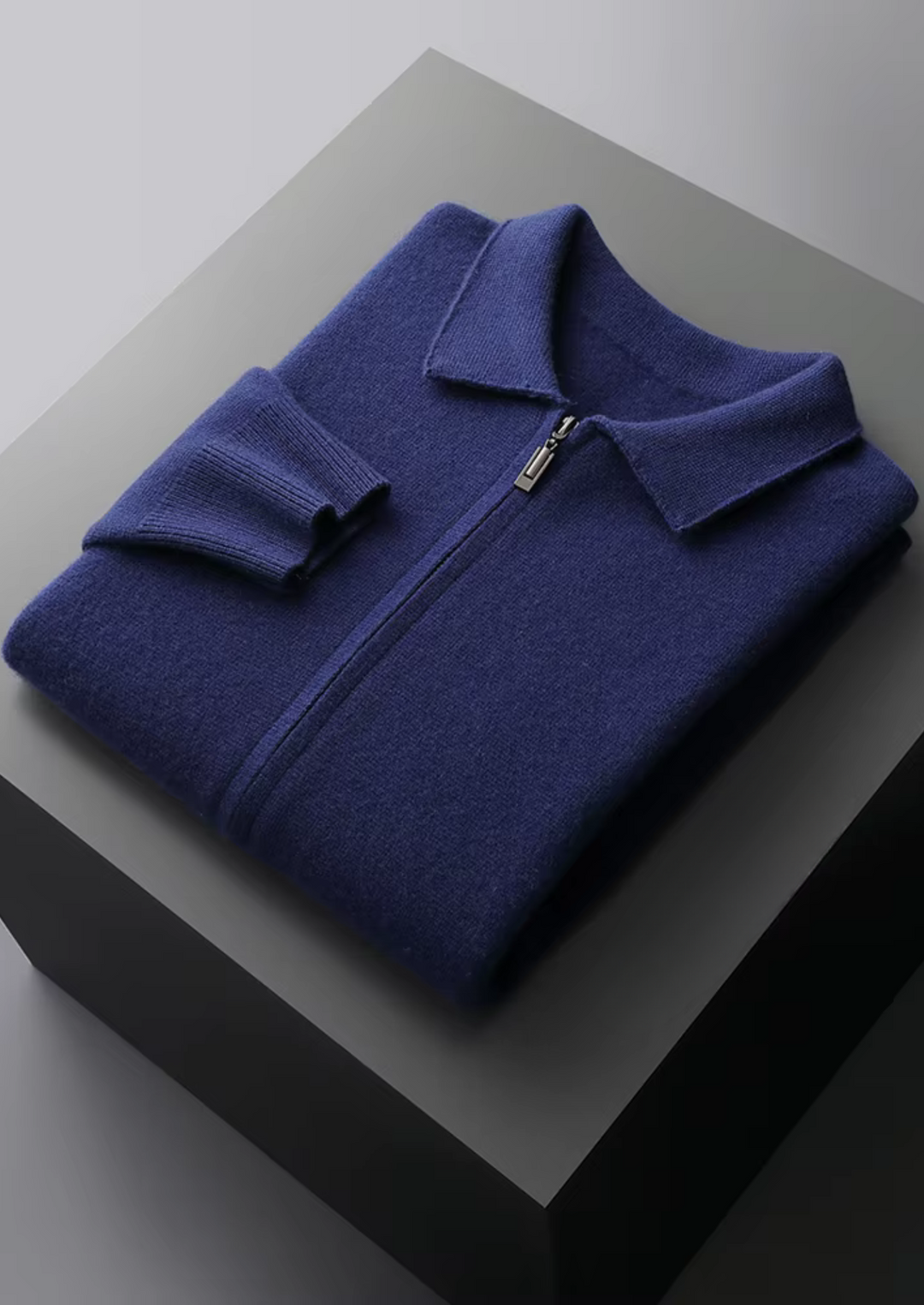 Elegant Cardigan med Dragkedja och Krage för Män | Mångsidig All-Säsongsplagg 9