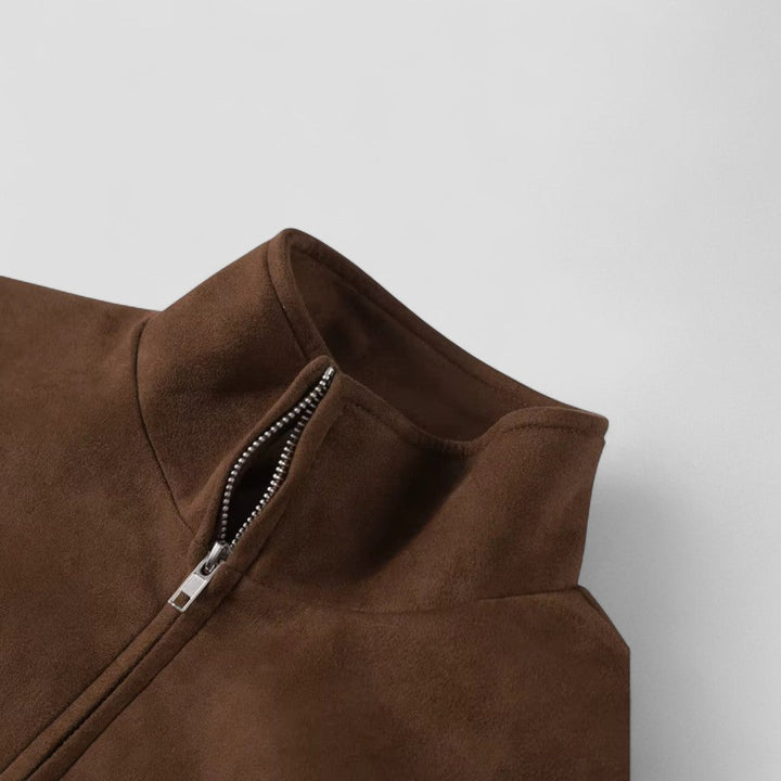 Elegant Damjacka | Tidlös Mockastil med Hög Krage | Mångsidig Design för Vår och Höst 3
