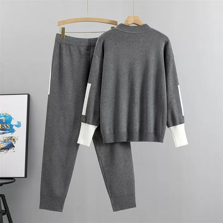 Elegant Hemset för Kvinnor | Högkragad Tröja med Dragsko Byxor | Mjuk och Bekväm Design för Avkoppling 2