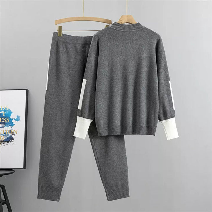 Elegant Hemset för Kvinnor | Högkragad Tröja med Dragsko Byxor | Mjuk och Bekväm Design för Avkoppling 2