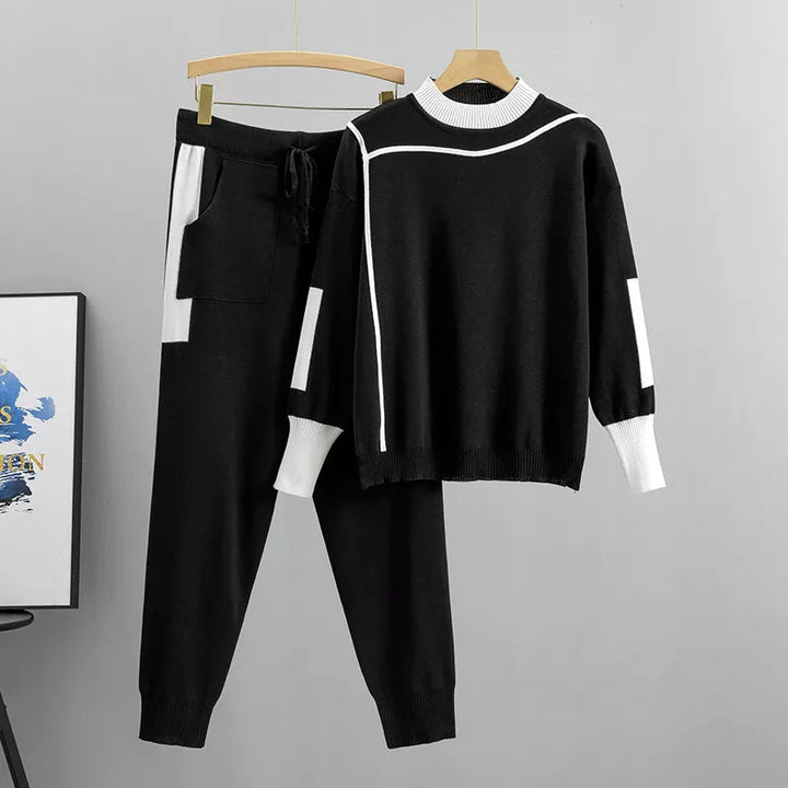Elegant Hemset för Kvinnor | Högkragad Tröja med Dragsko Byxor | Mjuk och Bekväm Design för Avkoppling 3