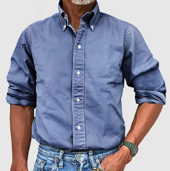 Elegant Herrskjorta | Långärmad Button-Up i 100% Bomull med Modern Design | Mångsidig Stil för Vardagsbruk 2