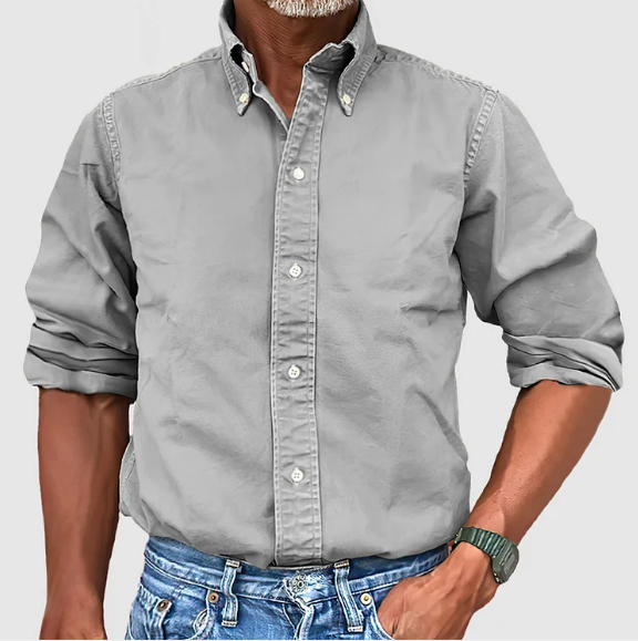 Elegant Herrskjorta | Långärmad Button-Up i 100% Bomull med Modern Design | Mångsidig Stil för Vardagsbruk 6