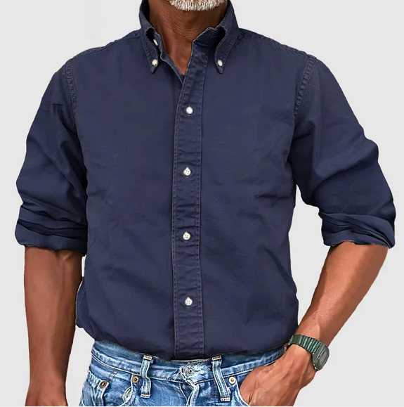 Elegant Herrskjorta | Långärmad Button-Up i 100% Bomull med Modern Design | Mångsidig Stil för Vardagsbruk 7
