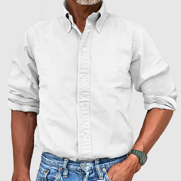Elegant Herrskjorta | Långärmad Button-Up i 100% Bomull med Modern Design | Mångsidig Stil för Vardagsbruk 8