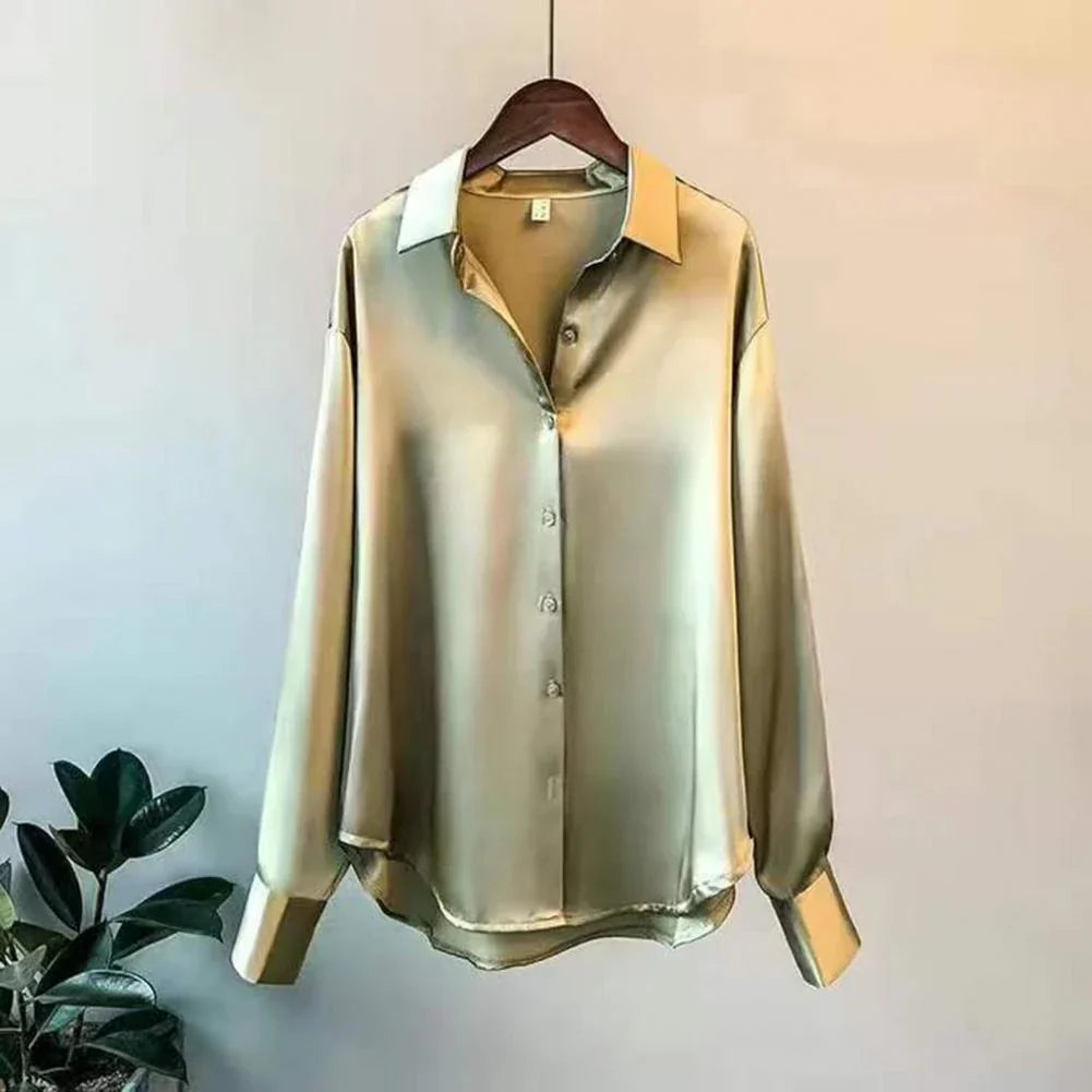 Elegant Höstblus för Kvinnor med Klassisk Design och Smickrande Siluett 4