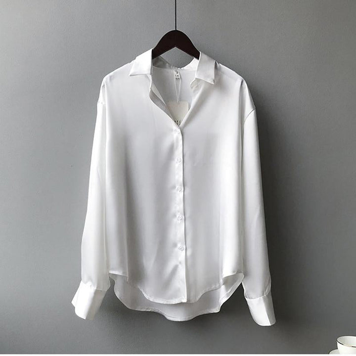 Elegant Höstblus för Kvinnor med Klassisk Design och Smickrande Siluett 5