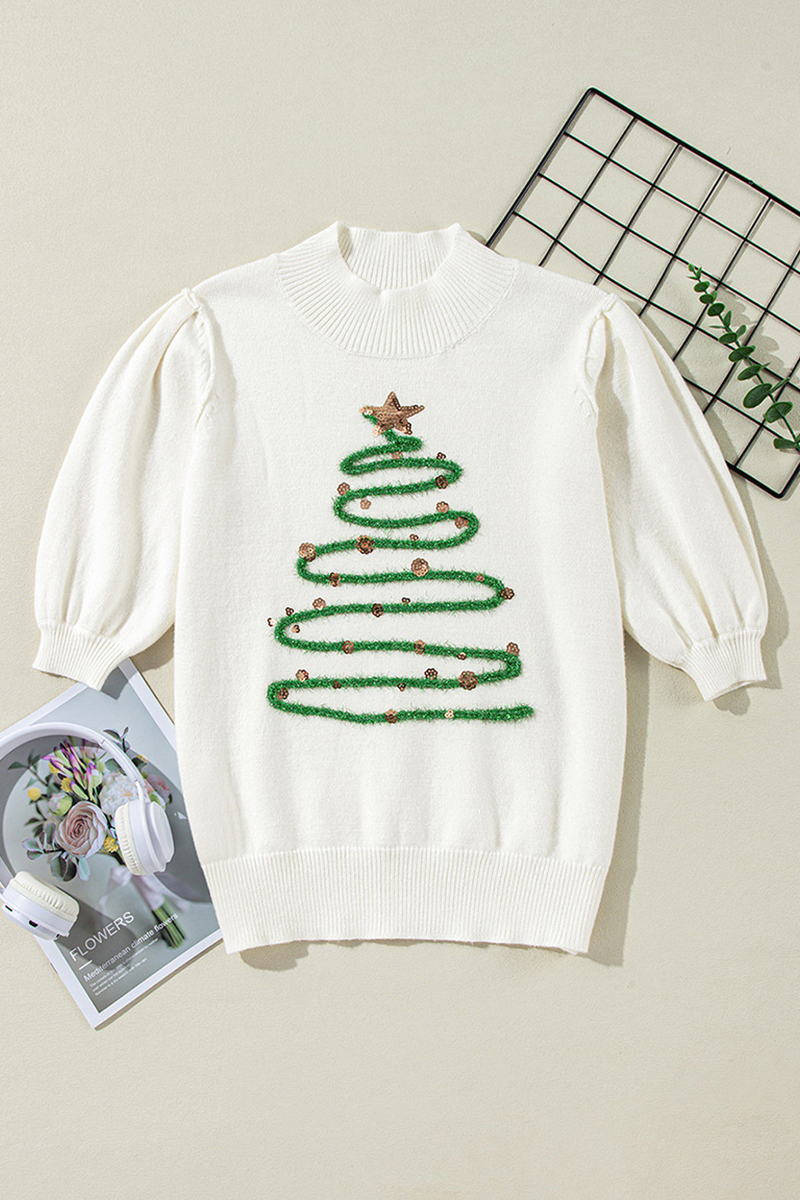 Elegant Jultröja med Turtleneck och Julgransmönster | Bekväm Festtröja för Kvinnor 2