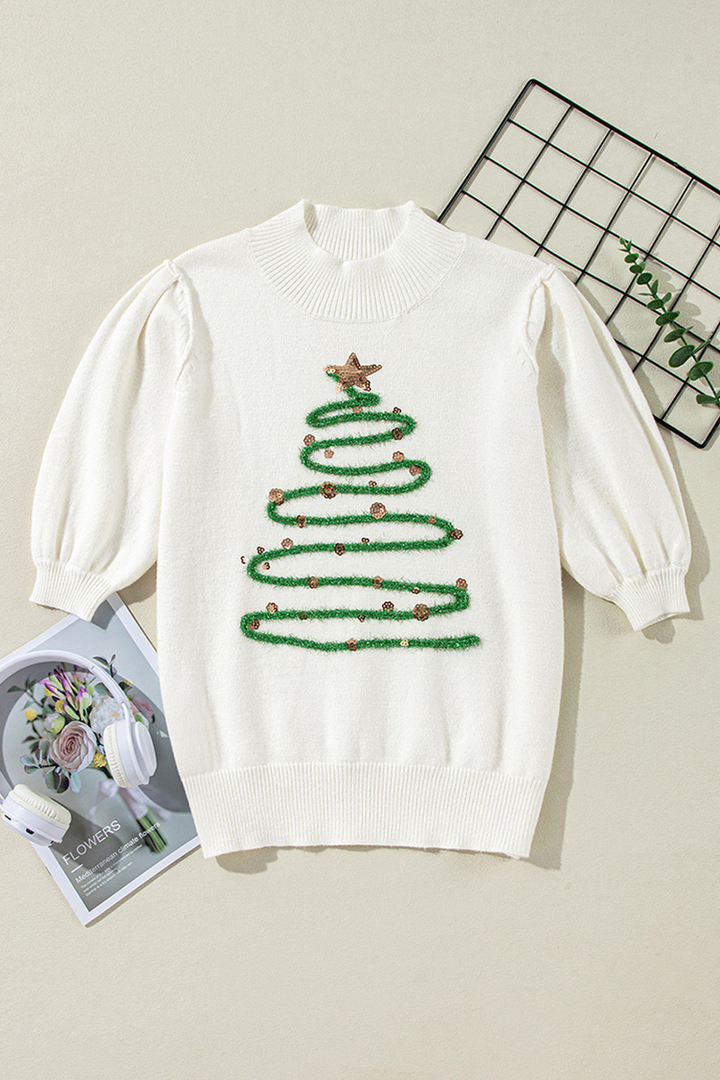 Elegant Jultröja med Turtleneck och Julgransmönster | Bekväm Festtröja för Kvinnor 2