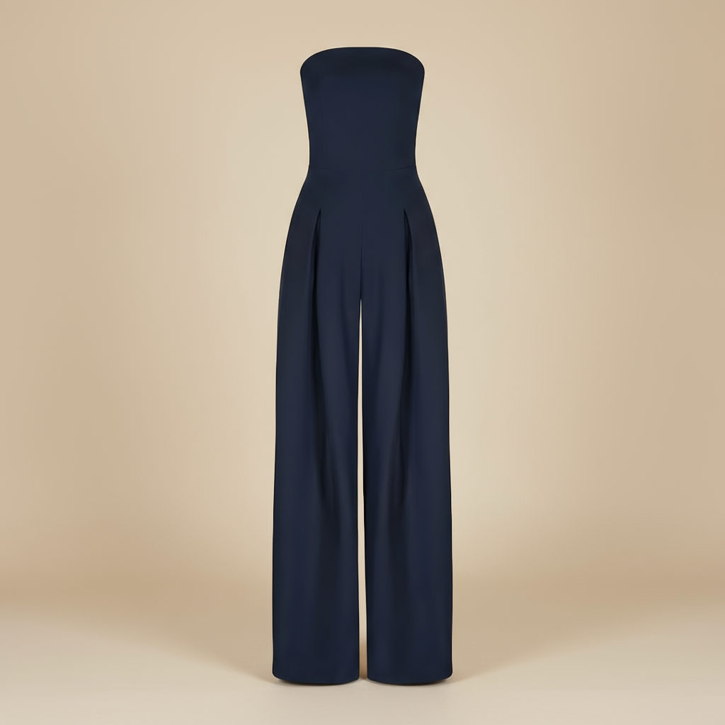 Elegant Jumpsuit för Kvinnor | Axelbandslös Design med Vida Ben | Perfekt för Formella Evenemang 1