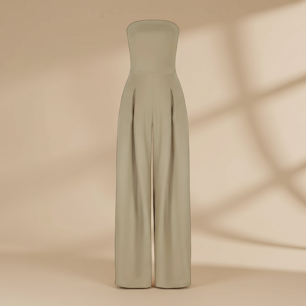 Elegant Jumpsuit för Kvinnor | Axelbandslös Design med Vida Ben | Perfekt för Formella Evenemang 5