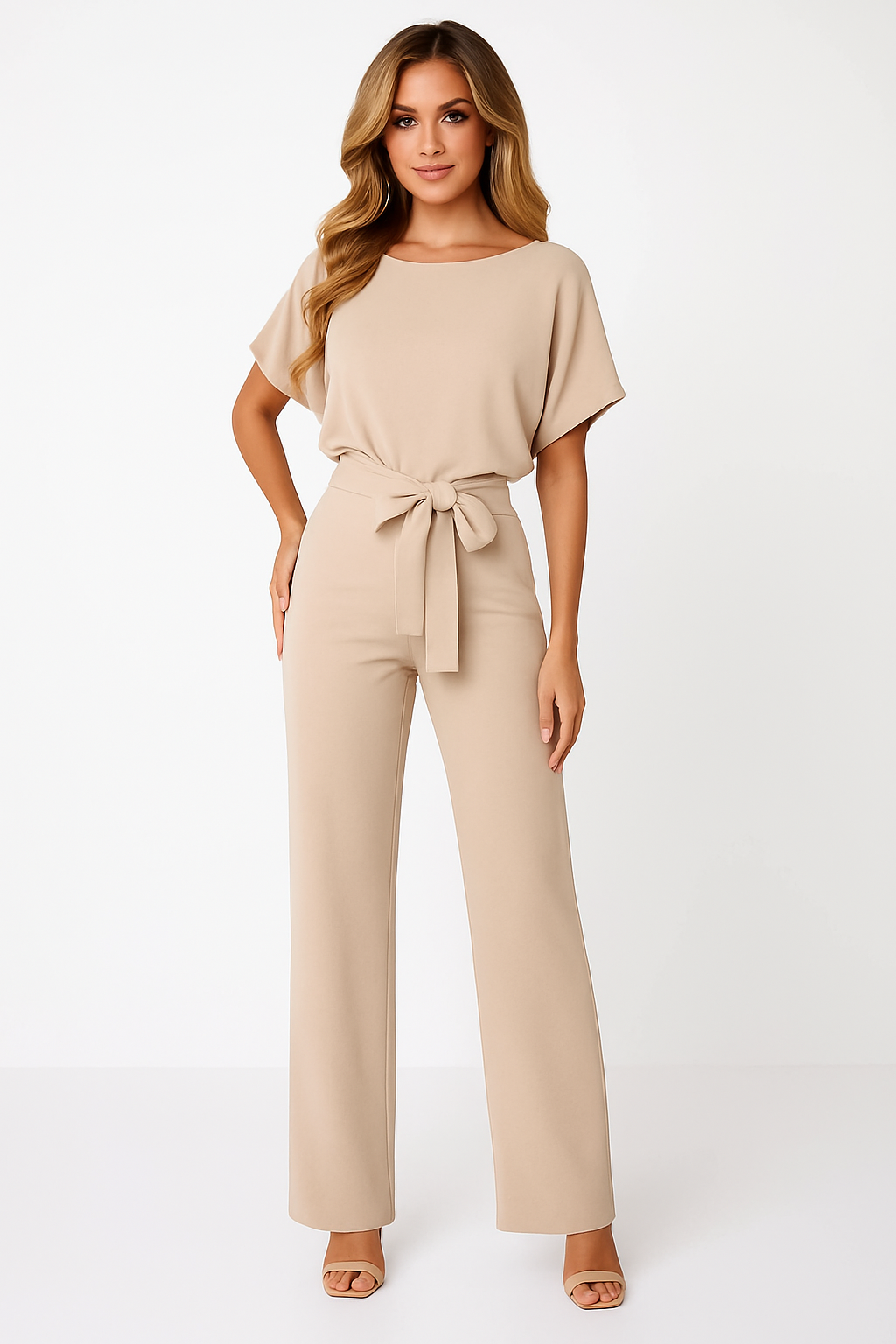 Elegant Jumpsuit för Kvinnor med Justerbart Knytband | Perfekt för Dags- och Kvällsevenemang 0