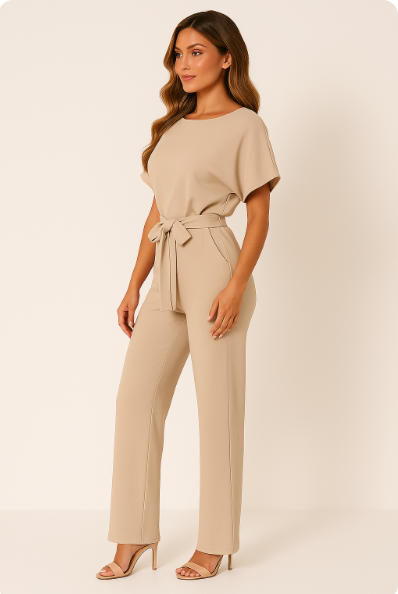 Elegant Jumpsuit för Kvinnor med Justerbart Knytband | Perfekt för Dags- och Kvällsevenemang 1