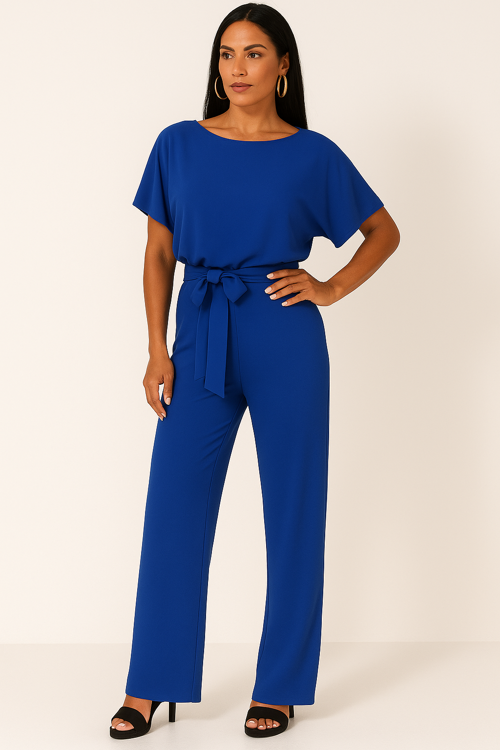 Elegant Jumpsuit för Kvinnor med Justerbart Knytband | Perfekt för Dags- och Kvällsevenemang 4