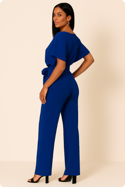 Elegant Jumpsuit för Kvinnor med Justerbart Knytband | Perfekt för Dags- och Kvällsevenemang 5