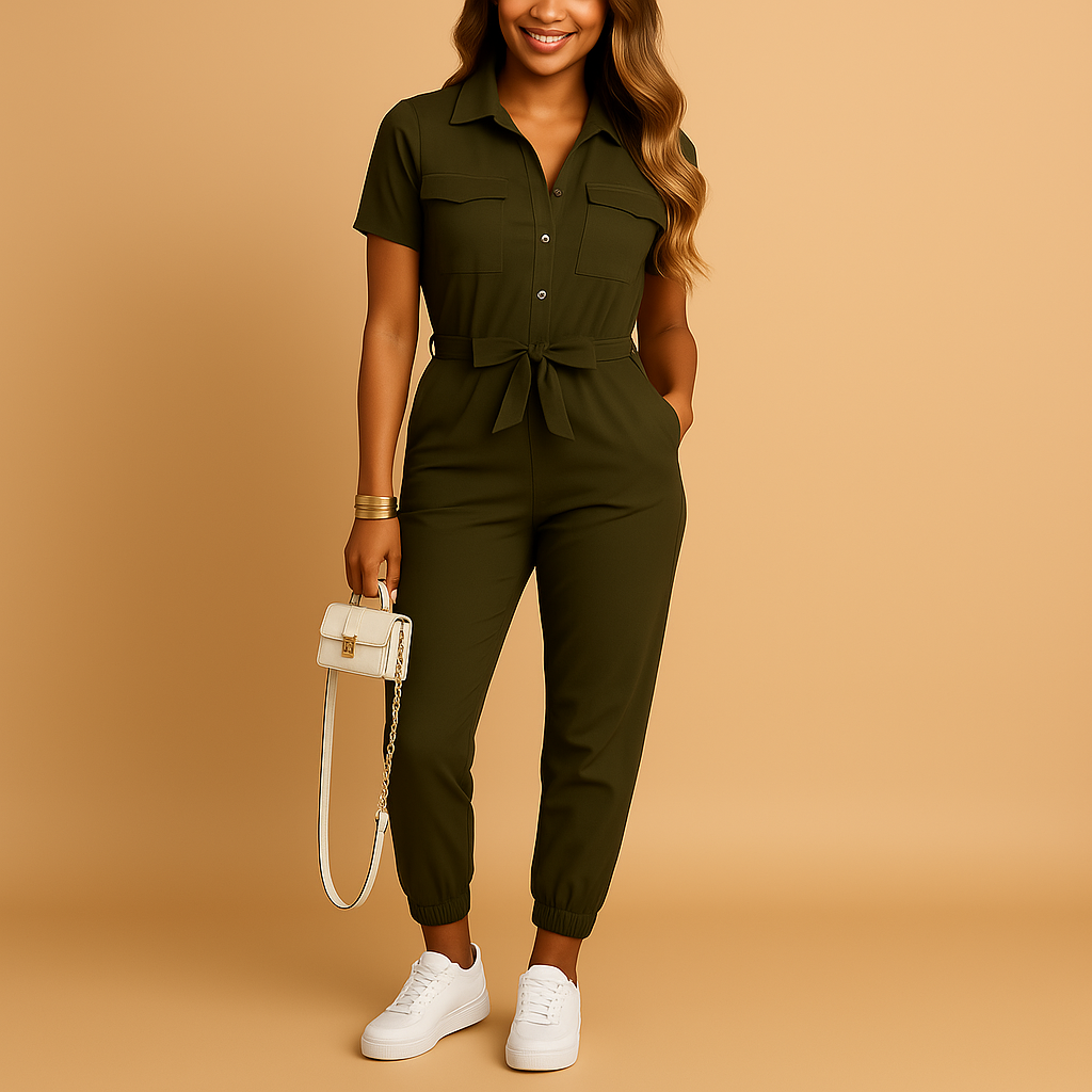 Elegant Jumpsuit med Knappdetaljer för Kvinnor | Mångsidig Design för Vardagselegans 0