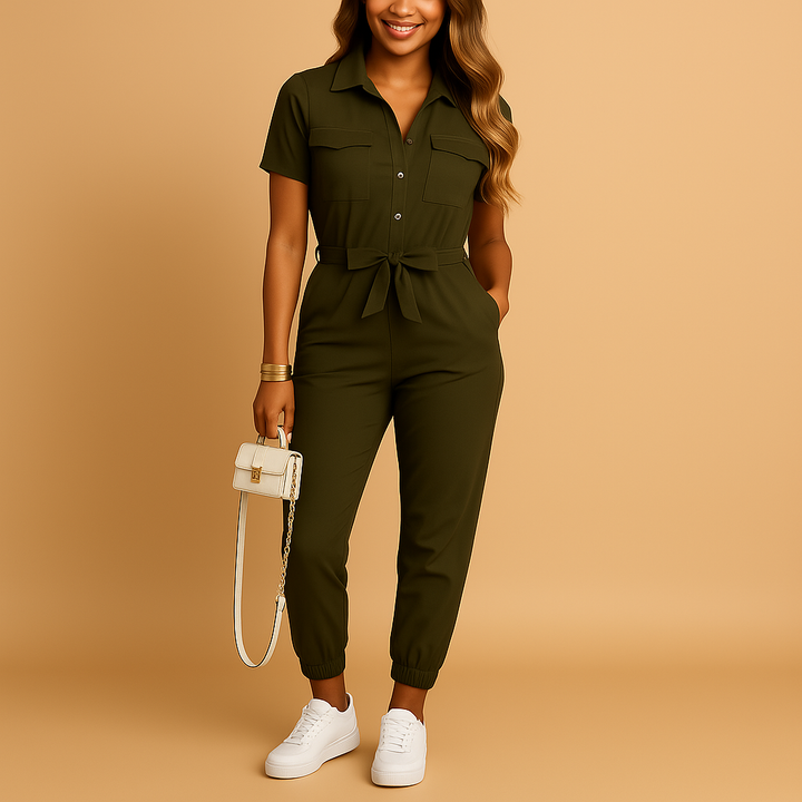 Elegant Jumpsuit med Knappdetaljer för Kvinnor | Mångsidig Design för Vardagselegans 0