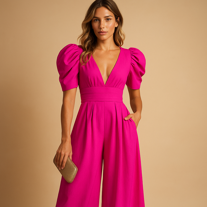 Elegant Jumpsuit med Skräddarsydd Passform och Flytande Finish | Perfekt för Formella Evenemang 4