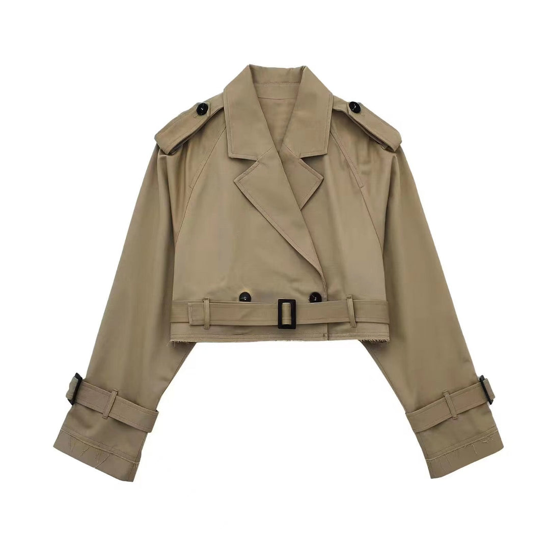 Elegant Kappa | Beskuren Trenchcoat för Kvinnor med Justerbart Midjebälte | Modern Design för Stil och Komfort 0