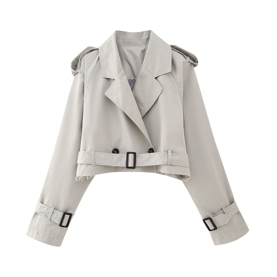 Elegant Kappa | Beskuren Trenchcoat för Kvinnor med Justerbart Midjebälte | Modern Design för Stil och Komfort 2